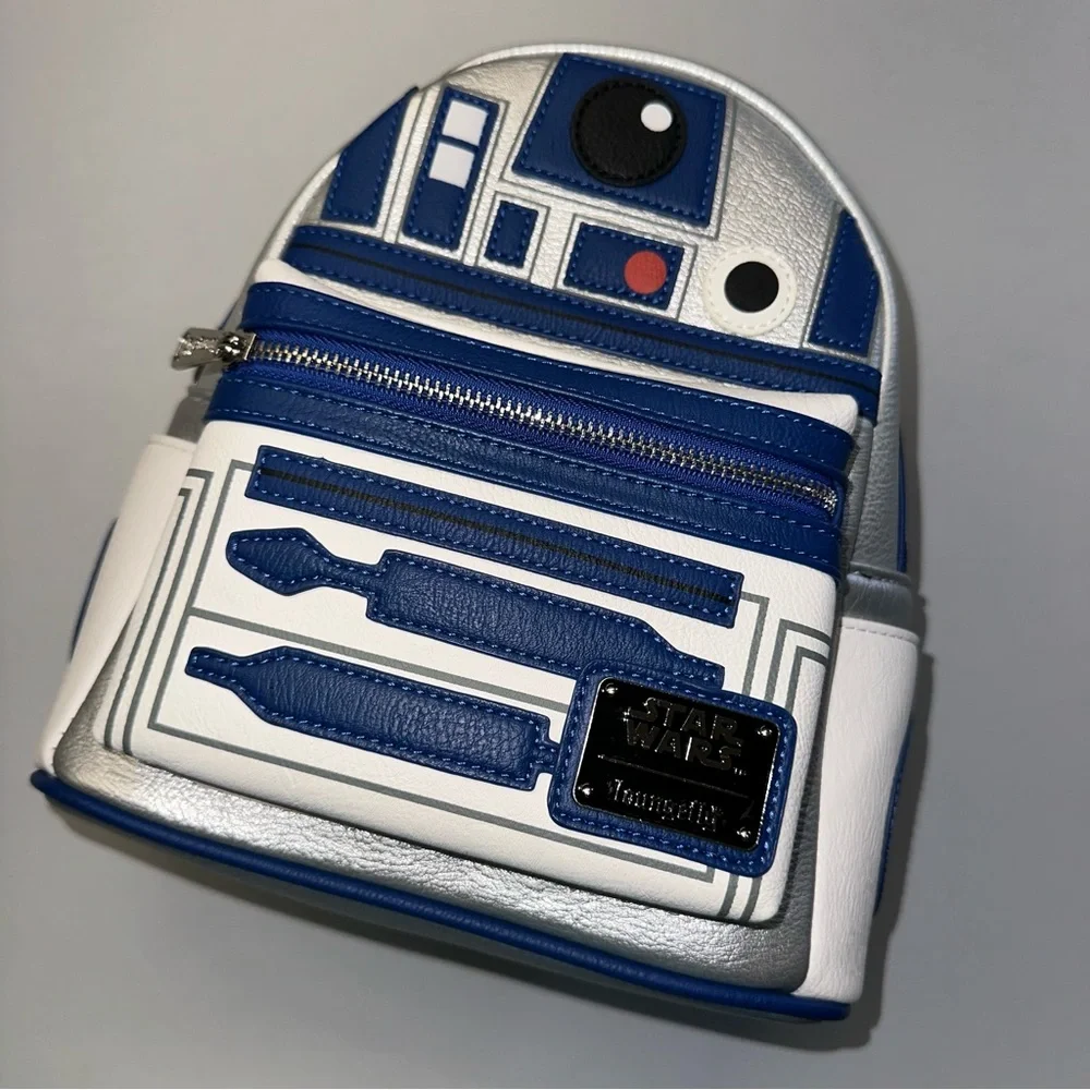 Loungefly R2-D2 Backpack - Metallic Silver and Blue
